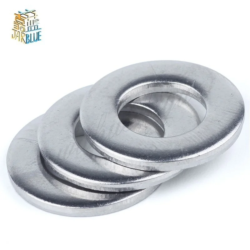 

50Pcs M2.5 M3 M3.5 M4 M5 M6 M8 DIN9021 GB96 304/A2-70 Stainless Steel Large Size Flat Washer HW138