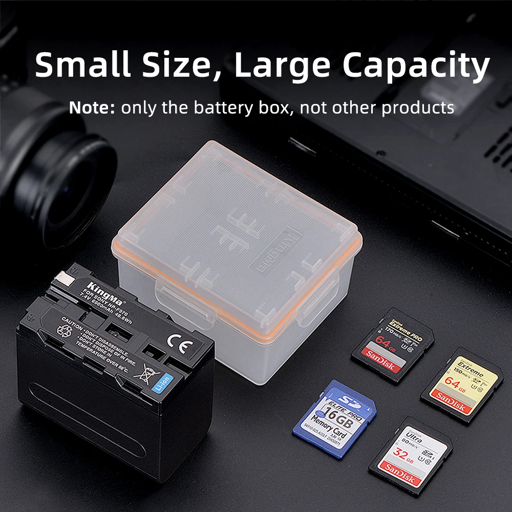 KingMa NP-F970 Plastic Battery Storage Case Holder Box For Sony HVR-HD1000C 1500C 2500C DSR-DP198P HXR-NX3 |