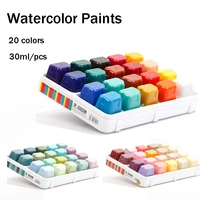 jelly gouache watercolor paint set 20 colors 30ml advertising picture gouache paint art supplies