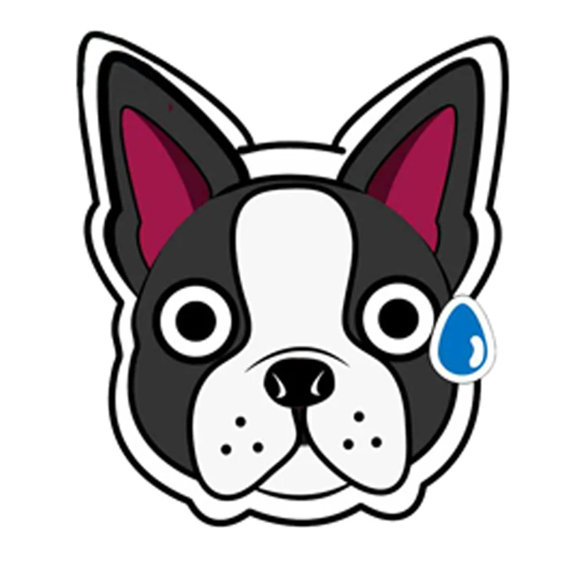 

13cm x 13cm French Bulldog Dog Funny Car Stickers Suitable For VAN RV Occlusion Scratch Waterproof Vinyl Material