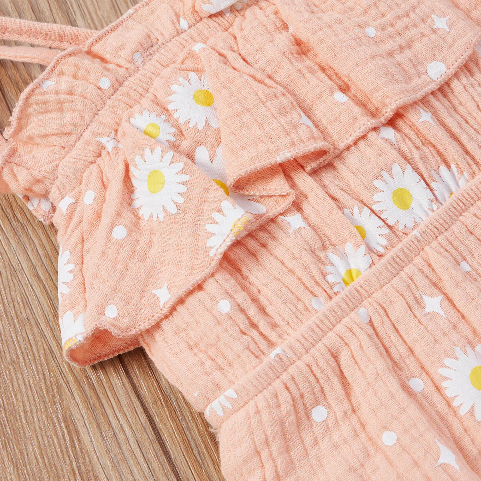 Боди с цветочным принтом ромашки повязкой на голову боди для маленьких девочек