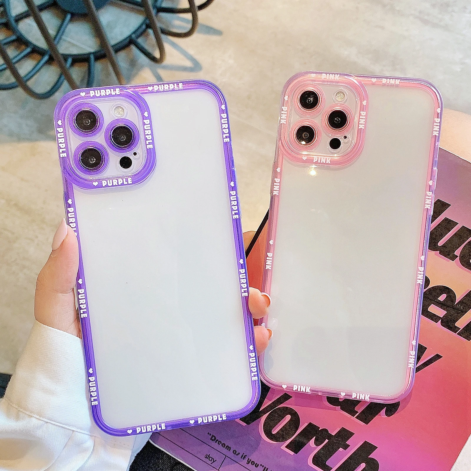 Цветной защитный чехол с круглыми линзами для iPhone 11 12 13 Pro Max XR X XS 7 8 Plus