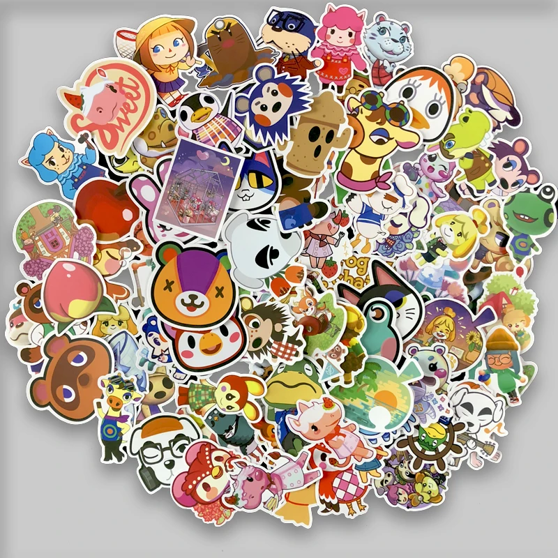 100 шт. игры животных пересечения: новые горизонты Водонепроницаемый Стикеры для
