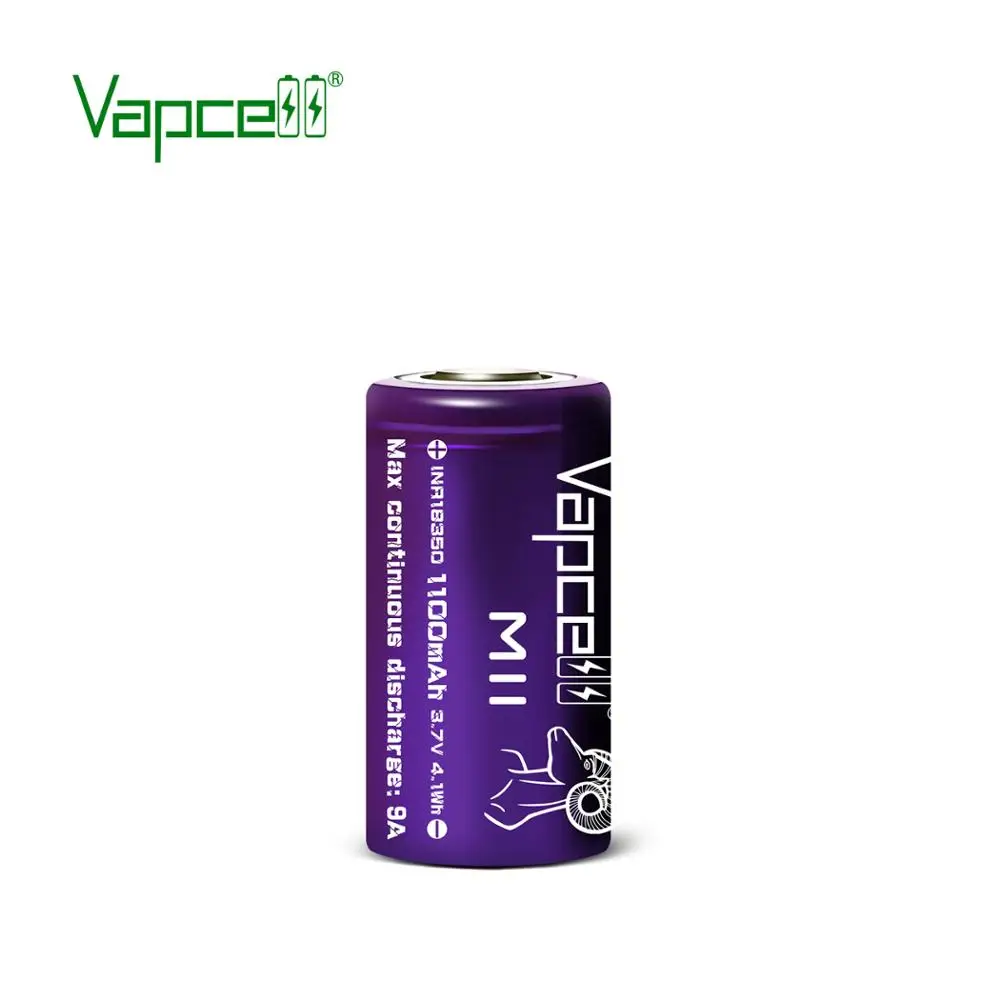 Бесплатная доставка Vapcell фиолетовый новая версия 18350 M11 1100mah 9a mooch/HKJ тест 3 7 V