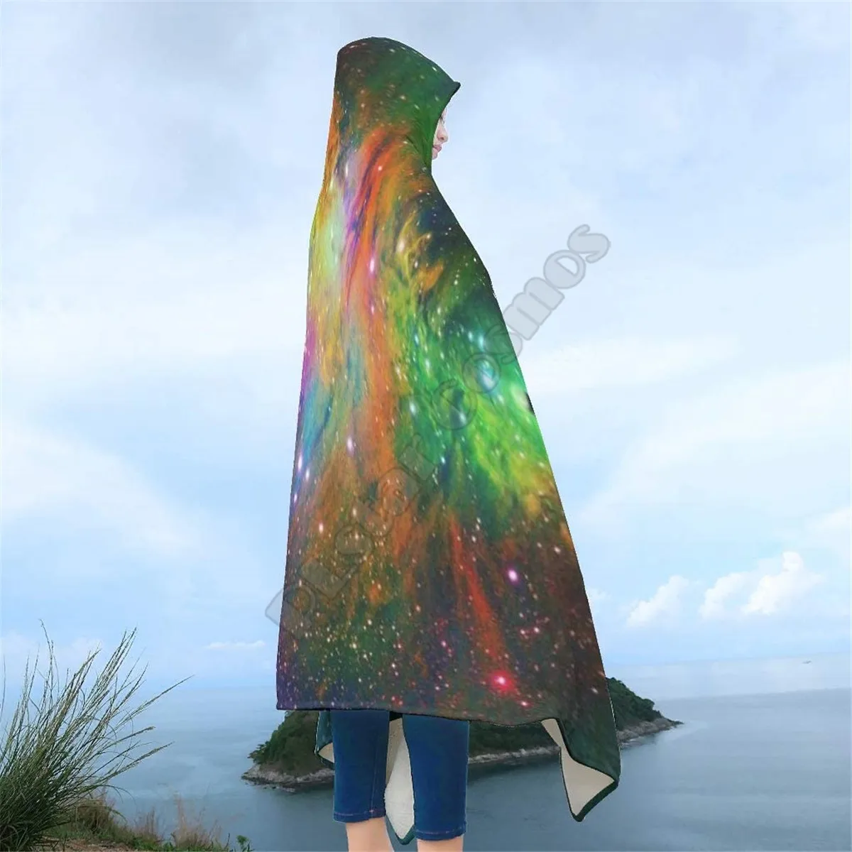 

Starry Sky Cuddly Colorful Hooded Blanket 3D print Wearable Blanket Adults men women Polynesian Drop Shipping 02