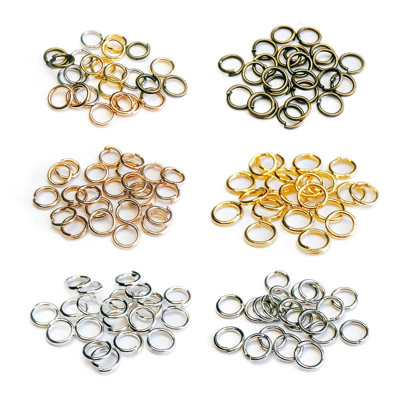 

4 5 6 8 10 mm Metal Jump Split Rings Silver Color Gold Bronze Pendant Necklace Connectors Wholesale Diy Jewelry Finding Making