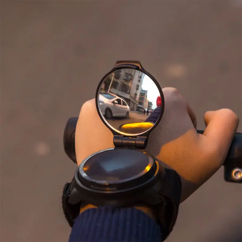 

Bicycle Rearview Mirror With Wrist Strap For 360 Degree Compact And Portable Rotating Mirror