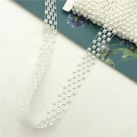vintage embroidered diy pearl beaded ribbon lace edge trim wedding ribbon applique diy sewing