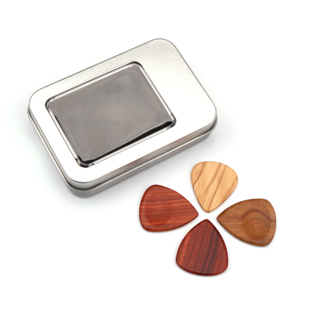 Железный материал деревянная гитара ящик для хранения Чехол держатель медиатора