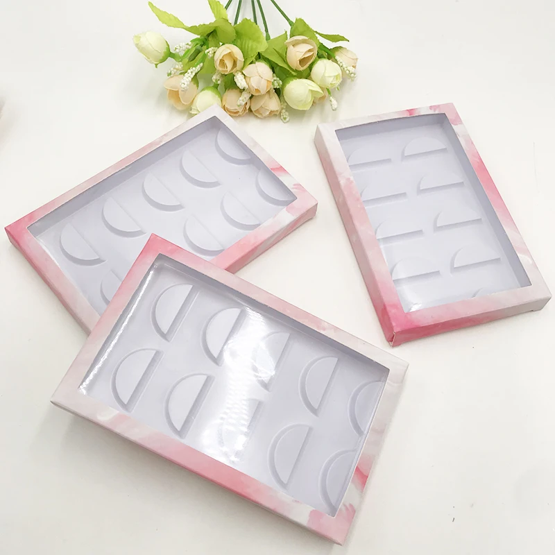 Под заказ 5 пар в розовой мраморной бумажной коробке 5D норковые ресницы|Накладные