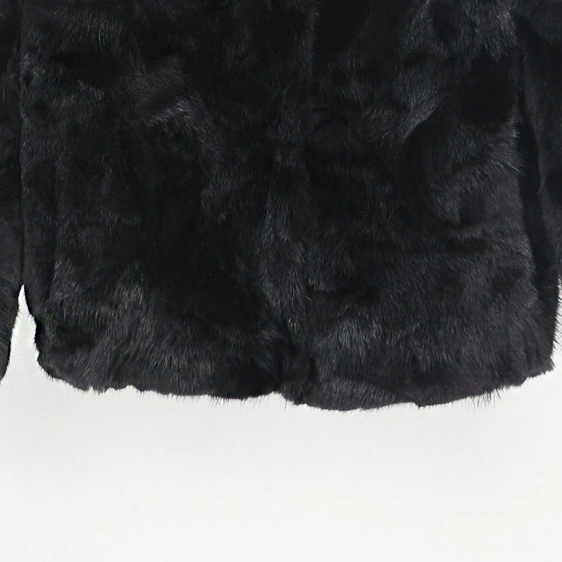 

CXFS 2020 Winter Jacket Women Real Fur Coat Natural Fox Fur Collar Mink Fur Outwear Thick Warm Nine Quarter Sleeve Streetwear