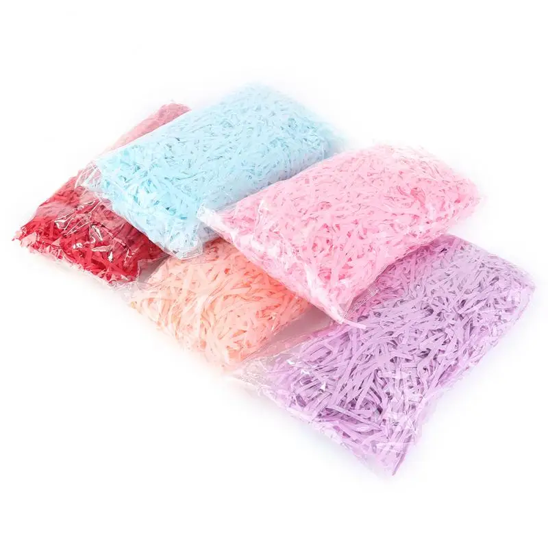 

Colorful Shredded Paper Gift Boxes Filler Crinkle Cut Paper Shred Packaging Gift Bag Wedding Birthday Party Favors Decoration