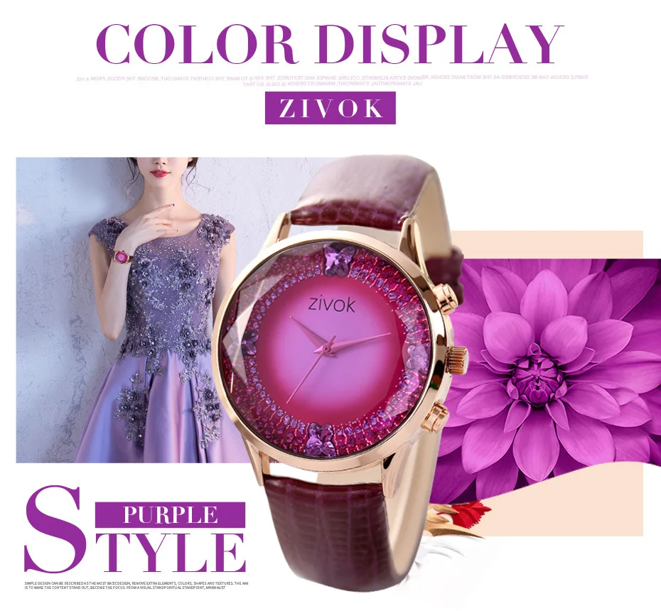 ZIVOK спортивные наручные часы для женщин reloj mujer лучший бренд роскошные женские часы-браслет женские часы с большим циферблатом кожаным