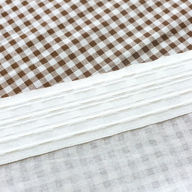 Плотные термоизолированные шторы с принтом в клетку и полоску короткие карманы