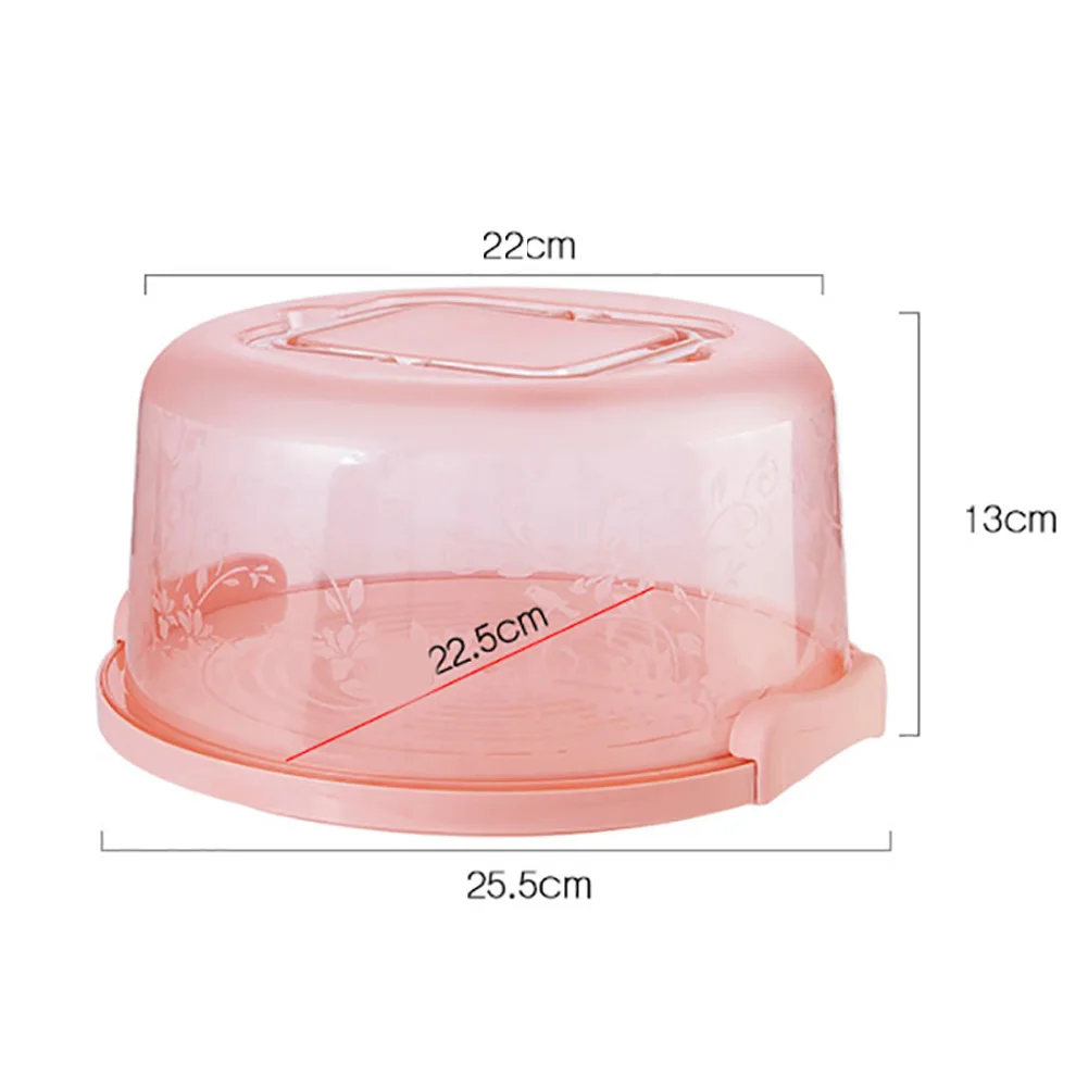

Portable Cake Storage Box Round Birthday Wedding Kitchen Baking Container Holder Container Case Lightweight Portable
