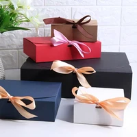 5pcs new arrival blank kraft paper gift box wedding birthday present clothes packaging box party favors candy cake pastry box