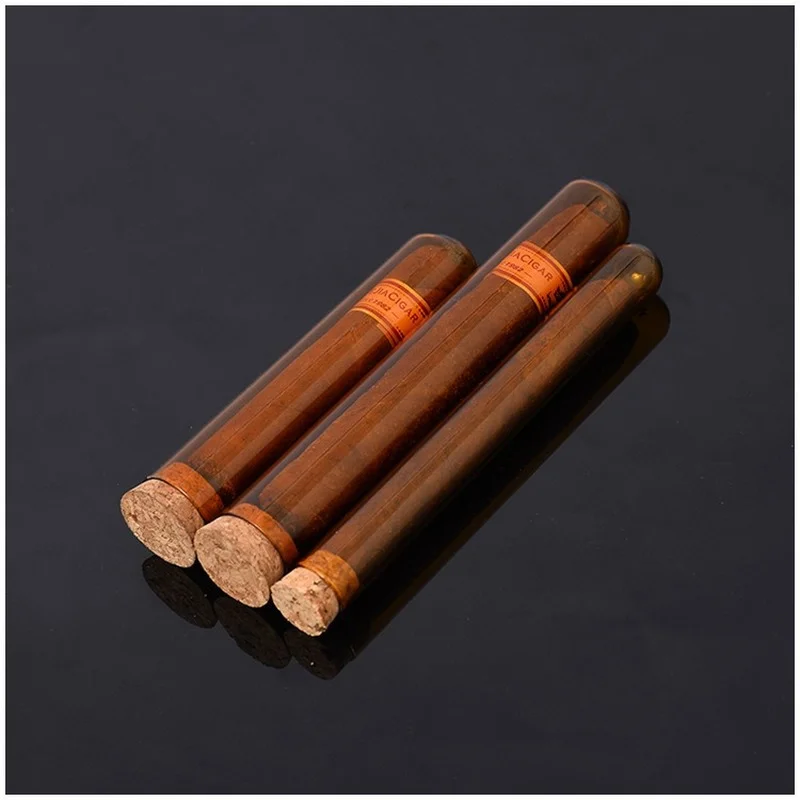

10 Pcs 180mm Cigar Moisturizing Tube Cigarette Cases Smoking Tube with Cork Round Bottom Cigarette Box Lighter Weed Accessories