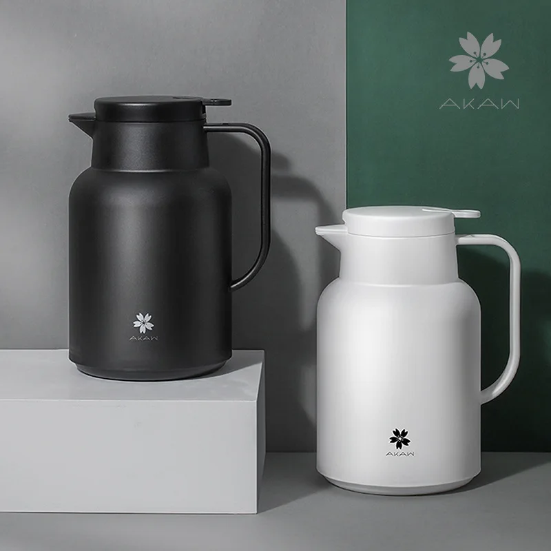 Термос кофейник бытовой термос большой емкости портативный стеклянный с