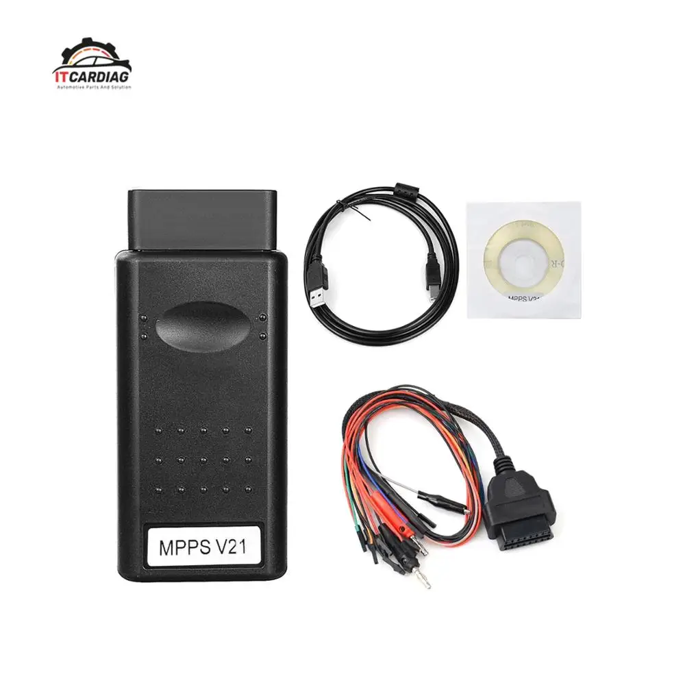 OBD2 MPPS V21 Авто ECU чип интерфейс V16 V18 для EDC15 EDC16 EDC17 16 Многоязычный CAN мигающий кабель