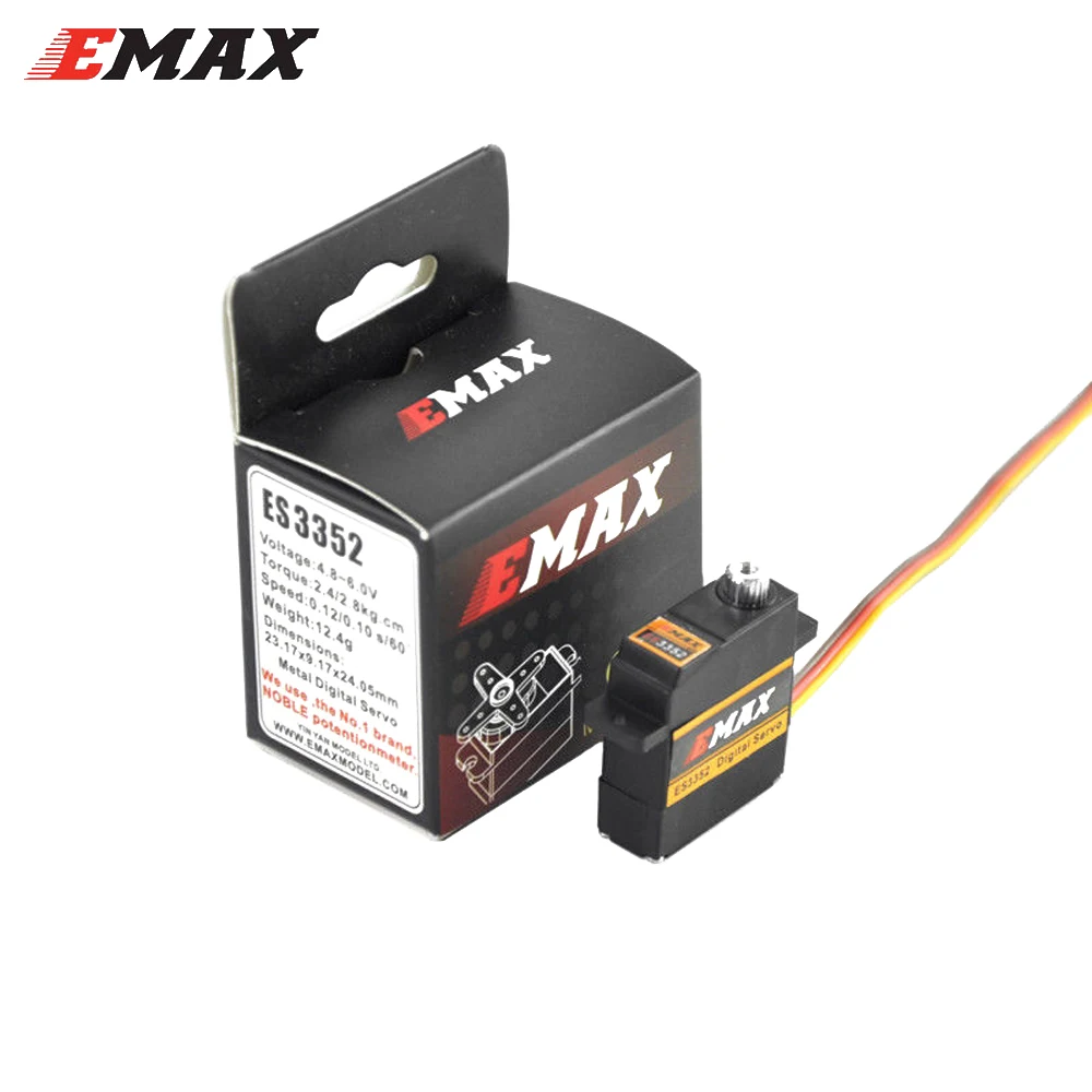 Фото Мини-сервопривод EMAX ES3352 12 4g металлическая шестерня цифровой сервопривод для Мини-сервопривод EMAX ES3352 12 4g металлическая шестерня цифровой сервопривод для