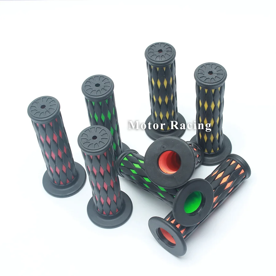 1pair Universal Motorcycle Hand Grips Rubber Handle Bar 7/8&quot 22mm for Honda KAWASAKI Yamaha Suzuki DUCATI KTM Vintage Cafe Racer |