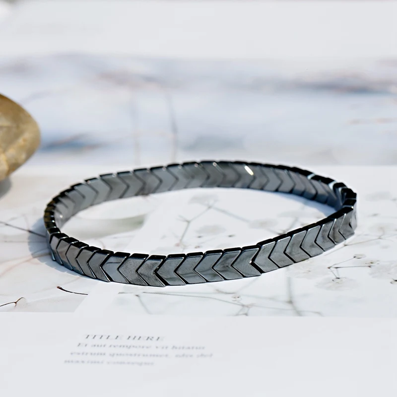 Мужские браслеты из гематита с натуральными стрелками|Плетеные браслеты| |