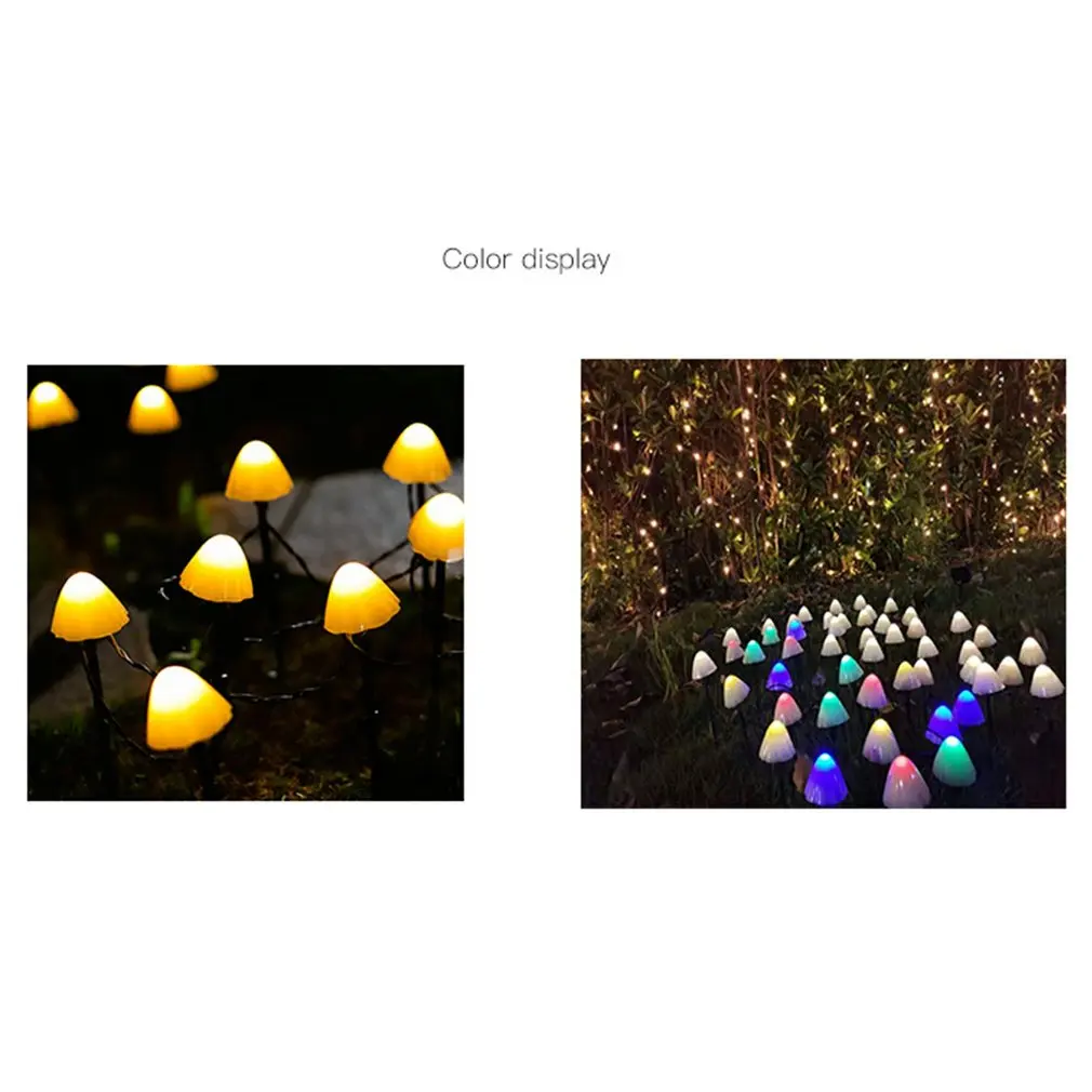 

LED Solar String Light Garden Decoration Mushroom Lights Waterproof Garland Patio Decor Outdoor Solar Lights Fairy Light
