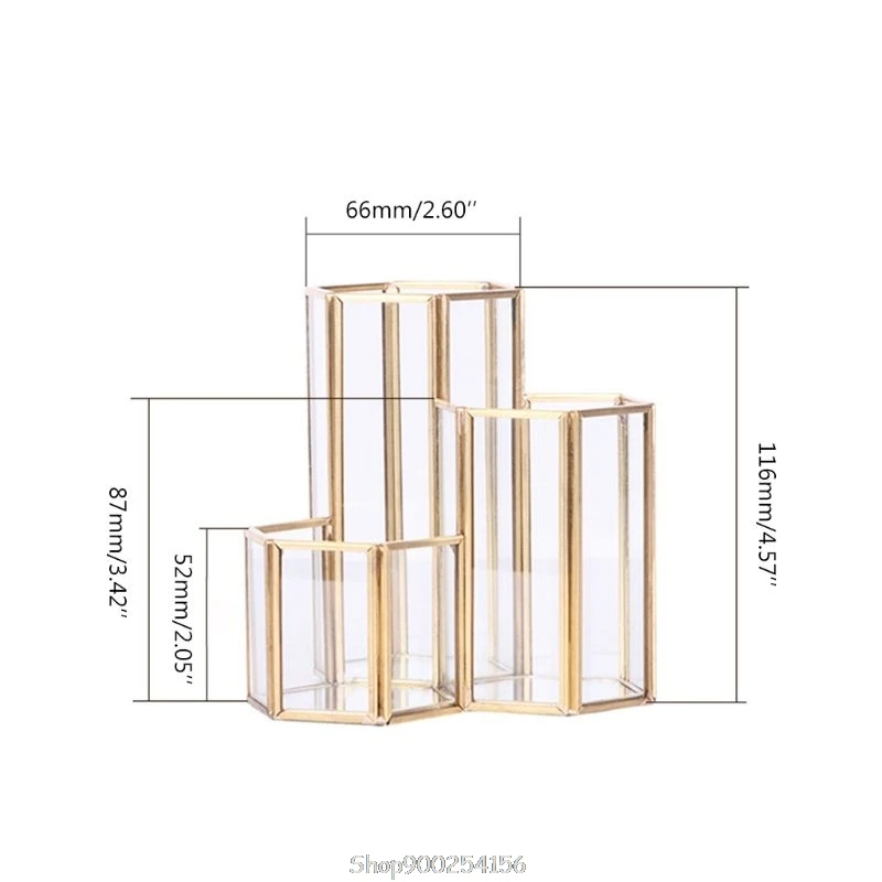 

Hollow Three Hexagons Pen Holder Makeup Brushes Vase Storage Box With Nordic Style Home Office Desk Container N18 20 Dropship