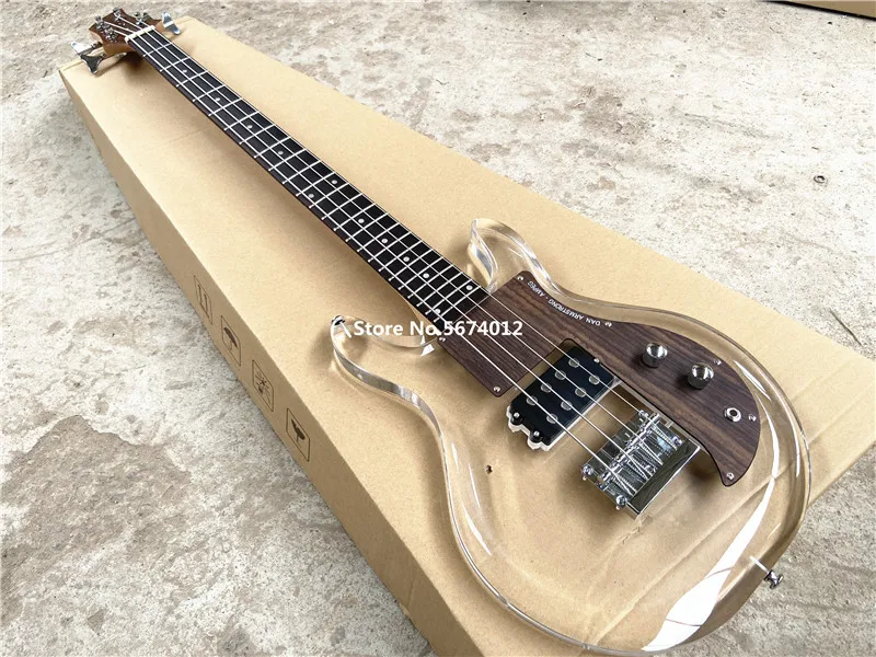 

2020 Ampeg ADA4 Dan Armstrong Lucite четырехструнная бас-гитара электрическая бас-гитара. Защитная доска из палисандра, бесплатная доставка