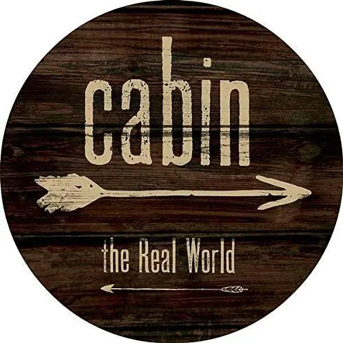 

Cabin - Real 12 X 12 Inch Round Tin Sign Nostalgic Metal Sign Home Decor for Culb Bar Cafe