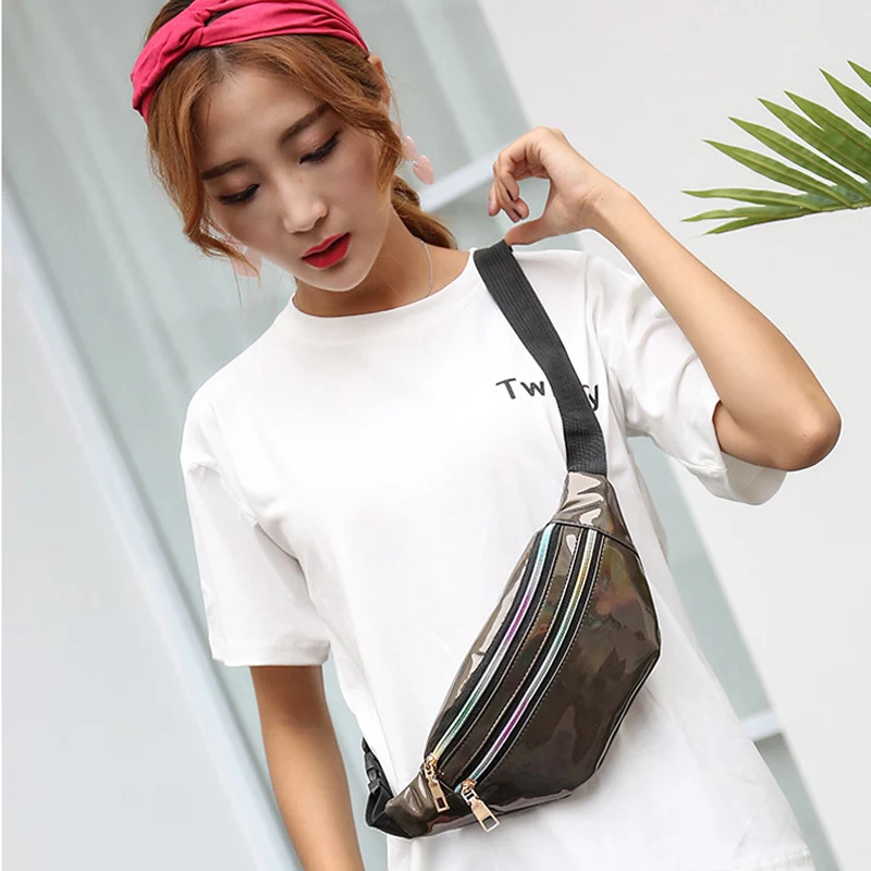 Женская поясная сумка модные сумки для девочек путешествий блестящая женская с