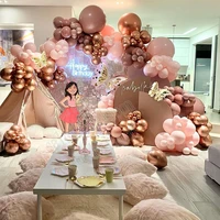 157pcs double retro pink black balloons garland arch kit rose gold balloon for birthday baby shower weddings party decoration