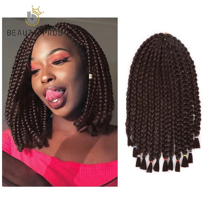 Красота PROS 14 дюймов микро бокс косички афро крючком синтетические для