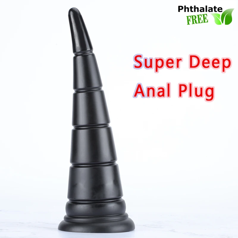 Анальная пробка для женщин Длинная фаллоимитатор с присоской массажер простаты