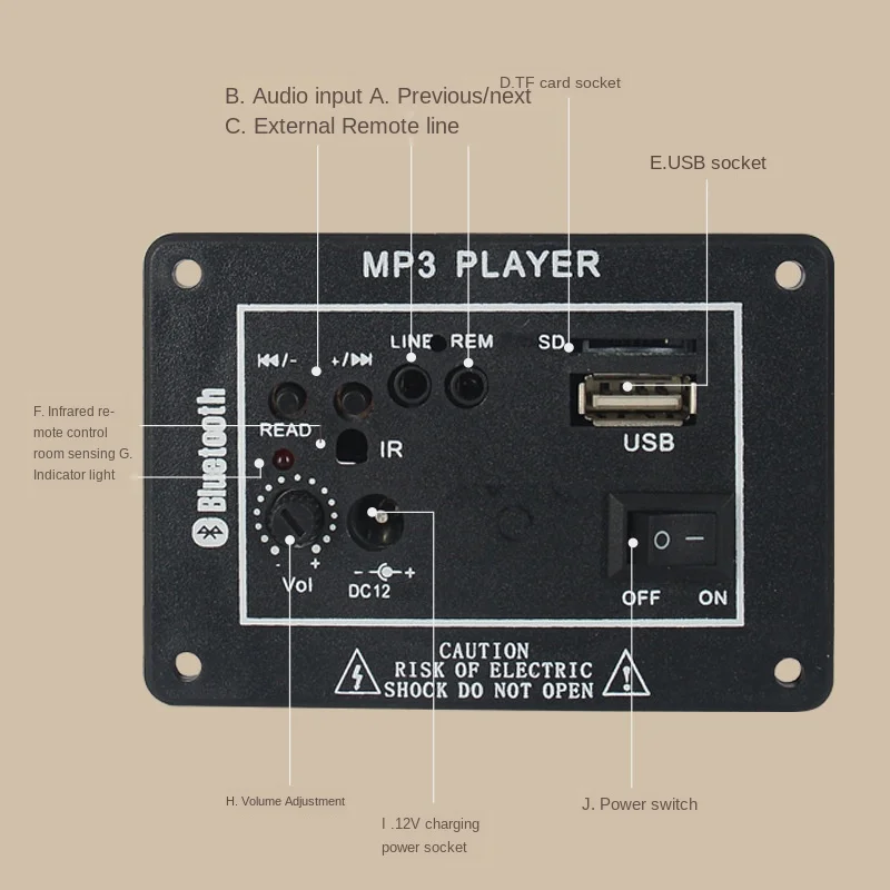 5 дюймовая плата цифрового усилителя мощности 12 В автомобильного маленький