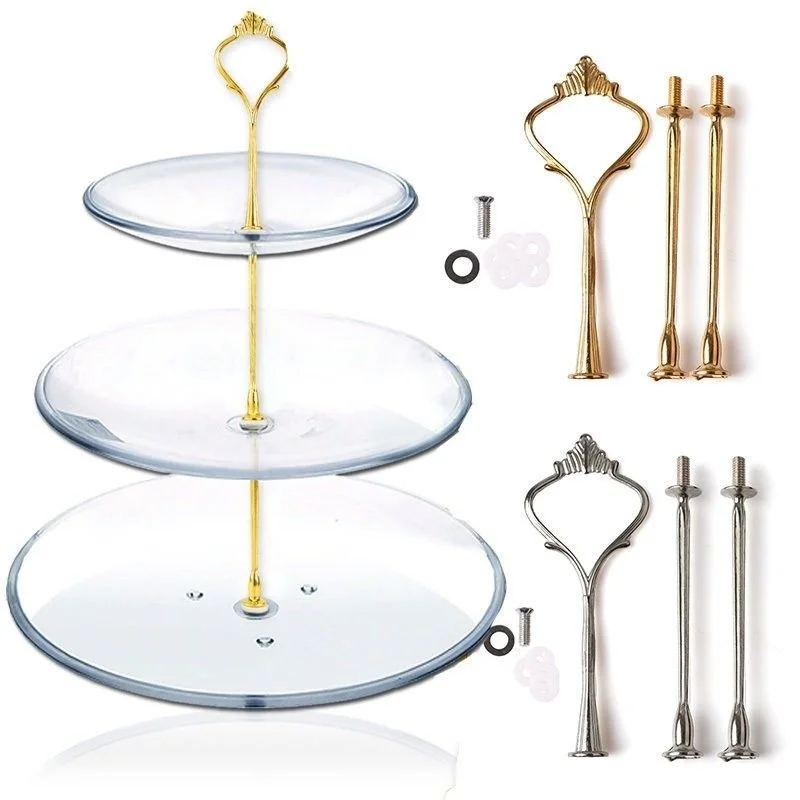 Кронштейн держатель из нержавеющей стали 3 уровня круглая подставка для кексов