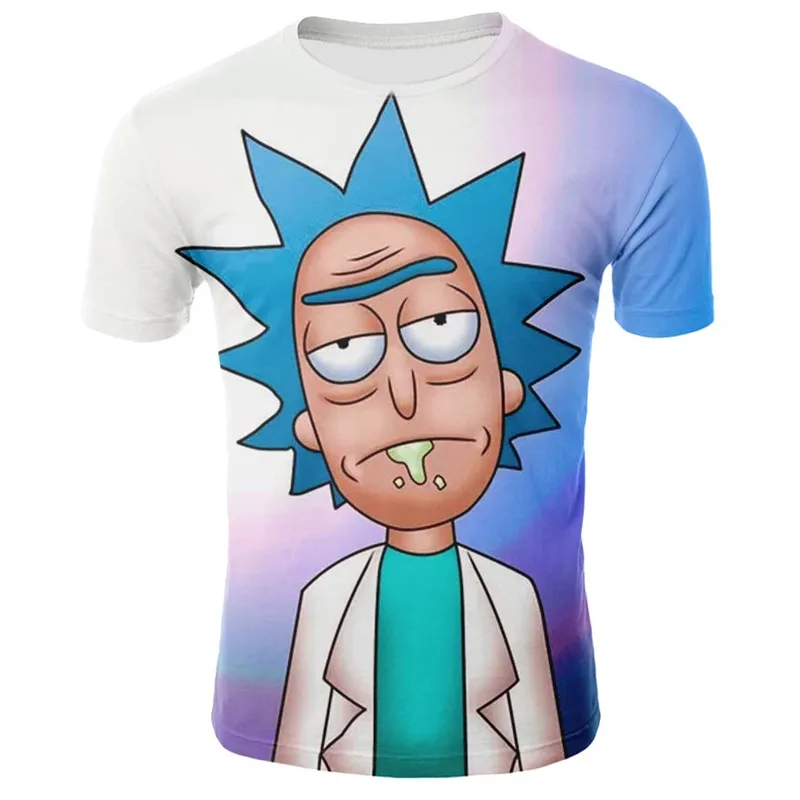 Новинка года; футболка с Мужская 3D футболка Rick and marty By Jm2; летняя футболка; футболки с короткими рукавами и круглым вырезом; Прямая поставка; - Color: TX-DM-1457