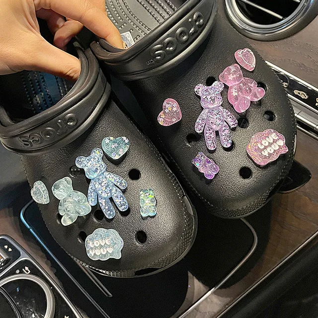 DIY Cute Croc Charms Designer Luxury Cartoon Bear Shoe Charms for Crocs  Fashion Clogs Shoe Accessories for Girl and Kids Quality