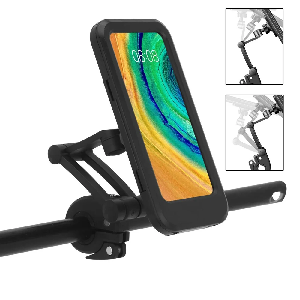 

Universal Waterproof Bicycle Phone Holder Bike Motorcycle Adjustable Rotatable Anti-Shake Stable Mobile Support Handlebar Mount