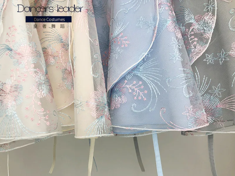 Балетная пачка одежда для тренировок юбка гимнастики с вышивкой взрослых