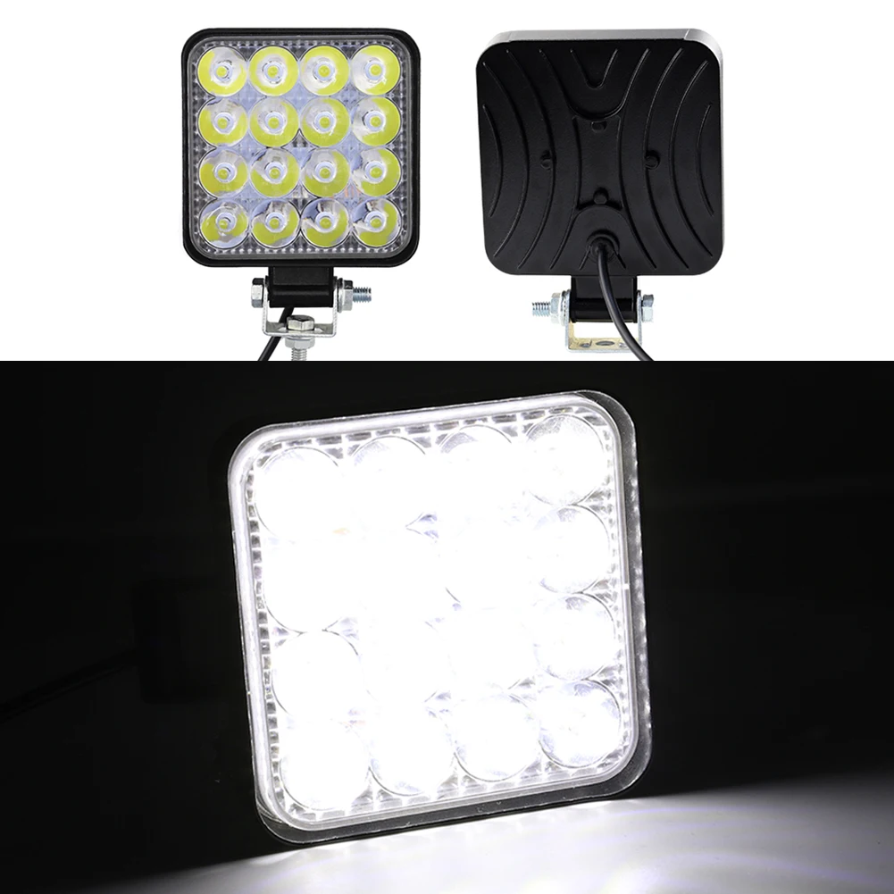 

10Pcs 48W 16LED Work Light Flood Beam Bar Car SUV ATV Off-Road Driving Fog Lamps