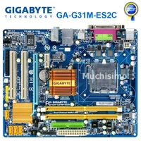 100 original motherboard for gigabyte ga g31m es2c ddr2 lga 775 solid state integrated g31m es2c desktop mainboard used