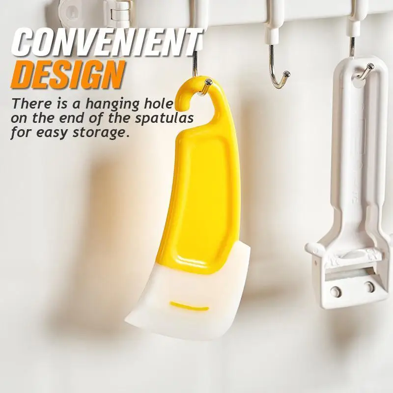 

Heat Resistant Cleaning Flexible Scraper Kitchen Spatula Cake Baking Pastry Tools Dirty Fry Pan Dish Pot Cleaning Brush Washing