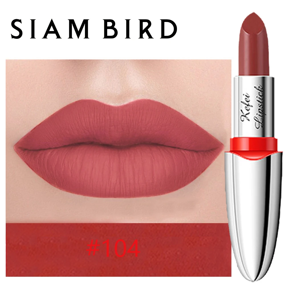 Матовая помада Siambird, стойкая для макияжа, красная Рубиновая Роза, губная помада, водостойкая, пигмент, корейская косметика, блеск для губ