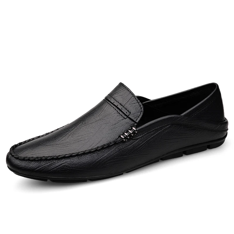 

Autumn and winter new 2021 leather peas shoes cowhide casual shoes fashion classic all-match trendy men's shoes