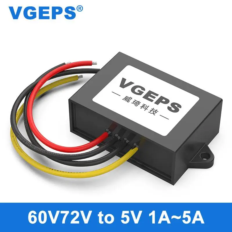 

60V72V to 5V DC converter 72V to 5V power supply step-down 72V down 5V automotive waterproof regulator