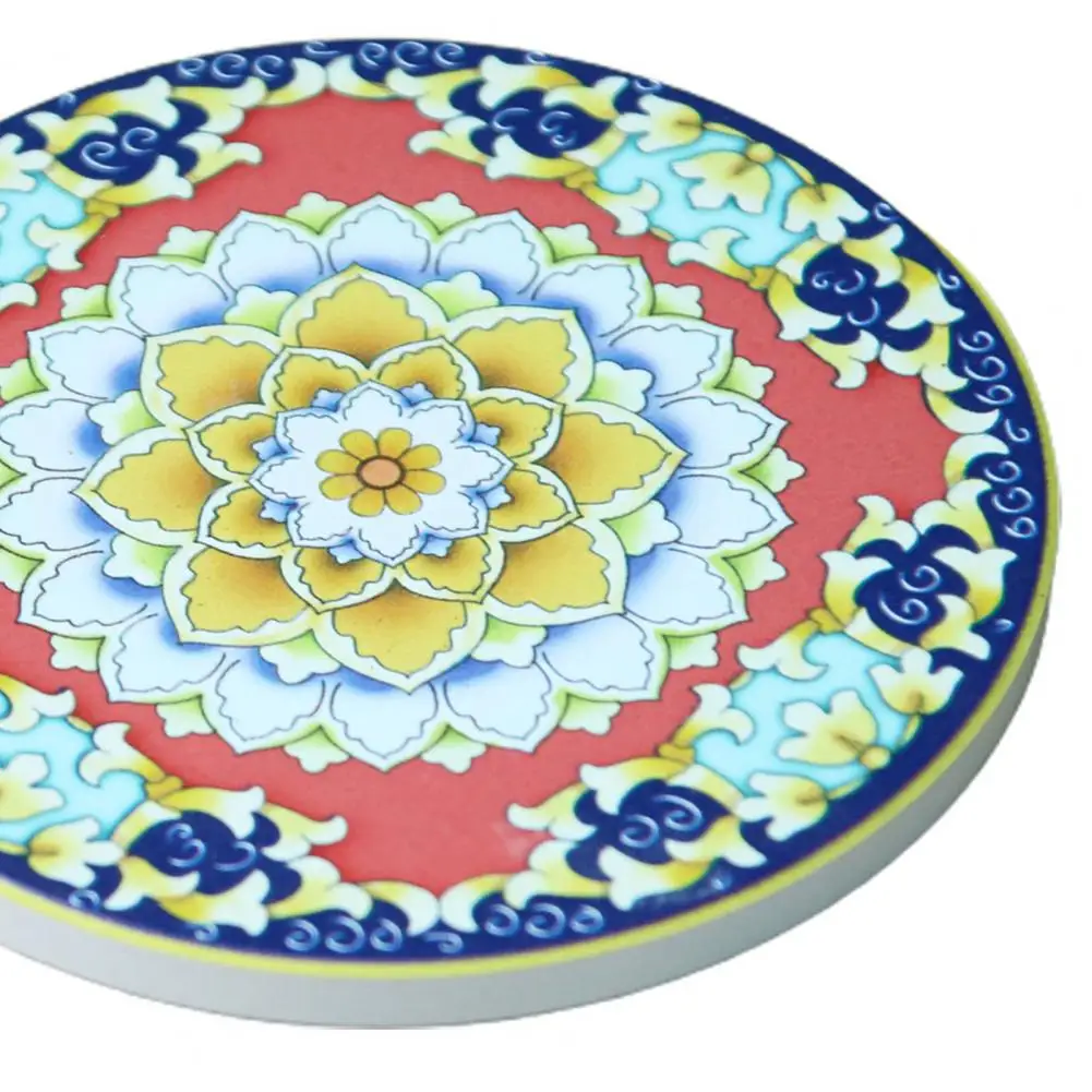 

Coaster Print Pattern Non-Slip Ceramic Heat-Resistant Table Mat for Kitchen placemat for dining table kitchen accessories