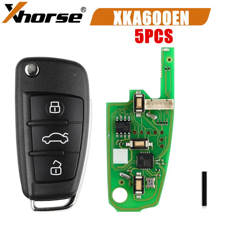 

5PCS XHORSE XKA600EN VVDI2 for Audi A6L Q7 Type Universal Remote Key 3 Buttons