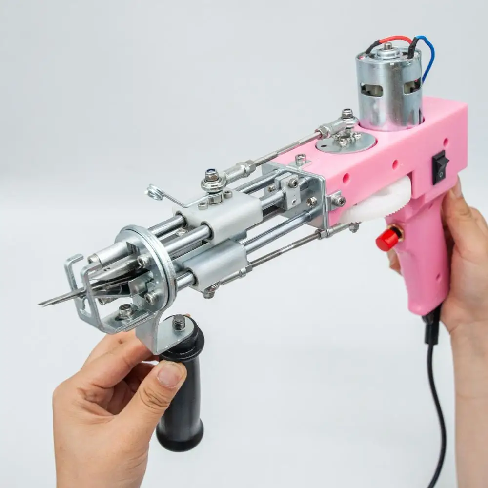 

2 In 1 Tufting Nail Gun Cut Loop Pile Electric Carpet Rug Weaving Knitting Flocking Weaving Flocking Machine DIY Crochet