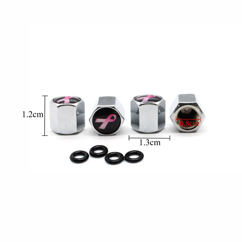 4 шт./компл. цинковый сплав розовая лента стиль крышка на стержень клапана шины